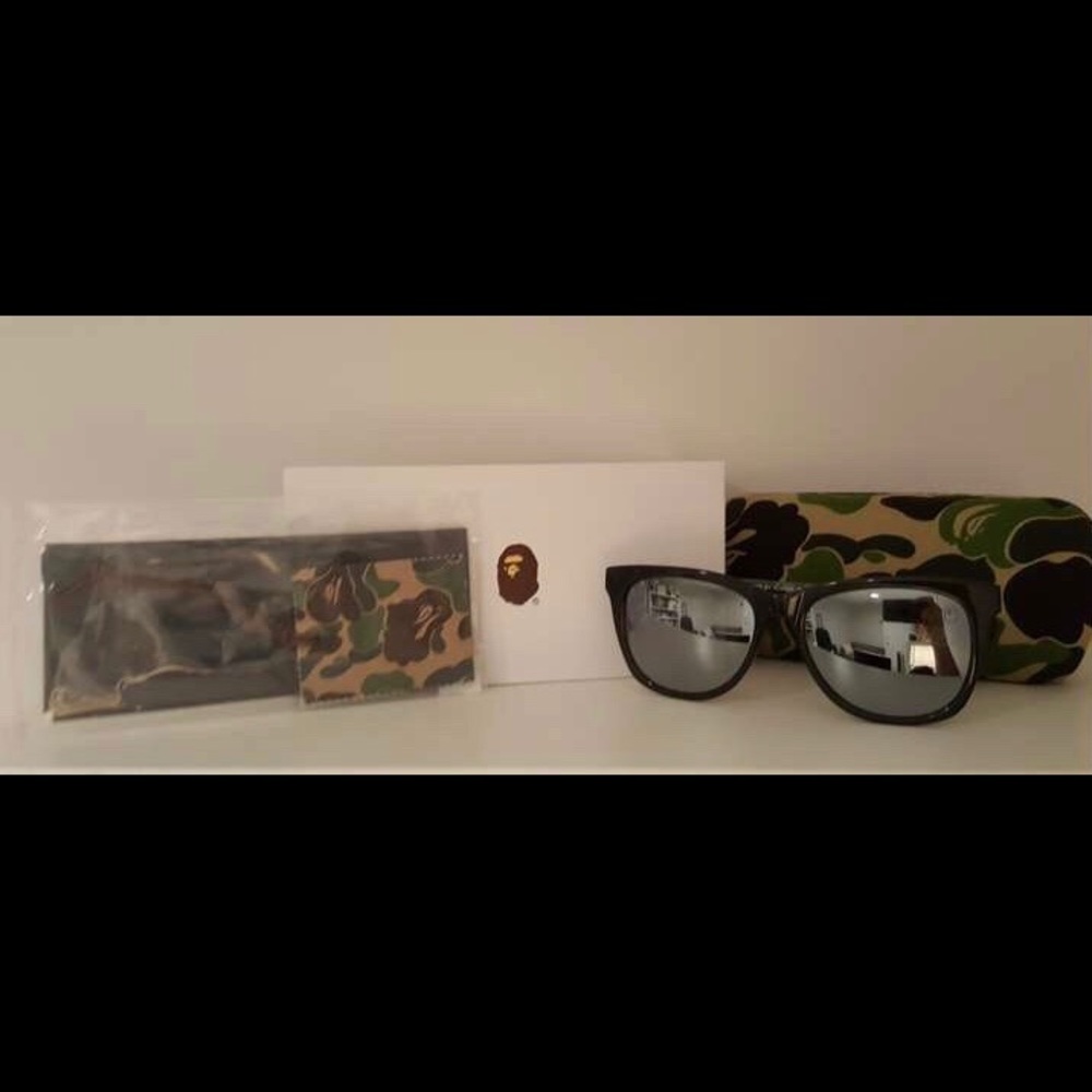 Bape black and white camo glasses
